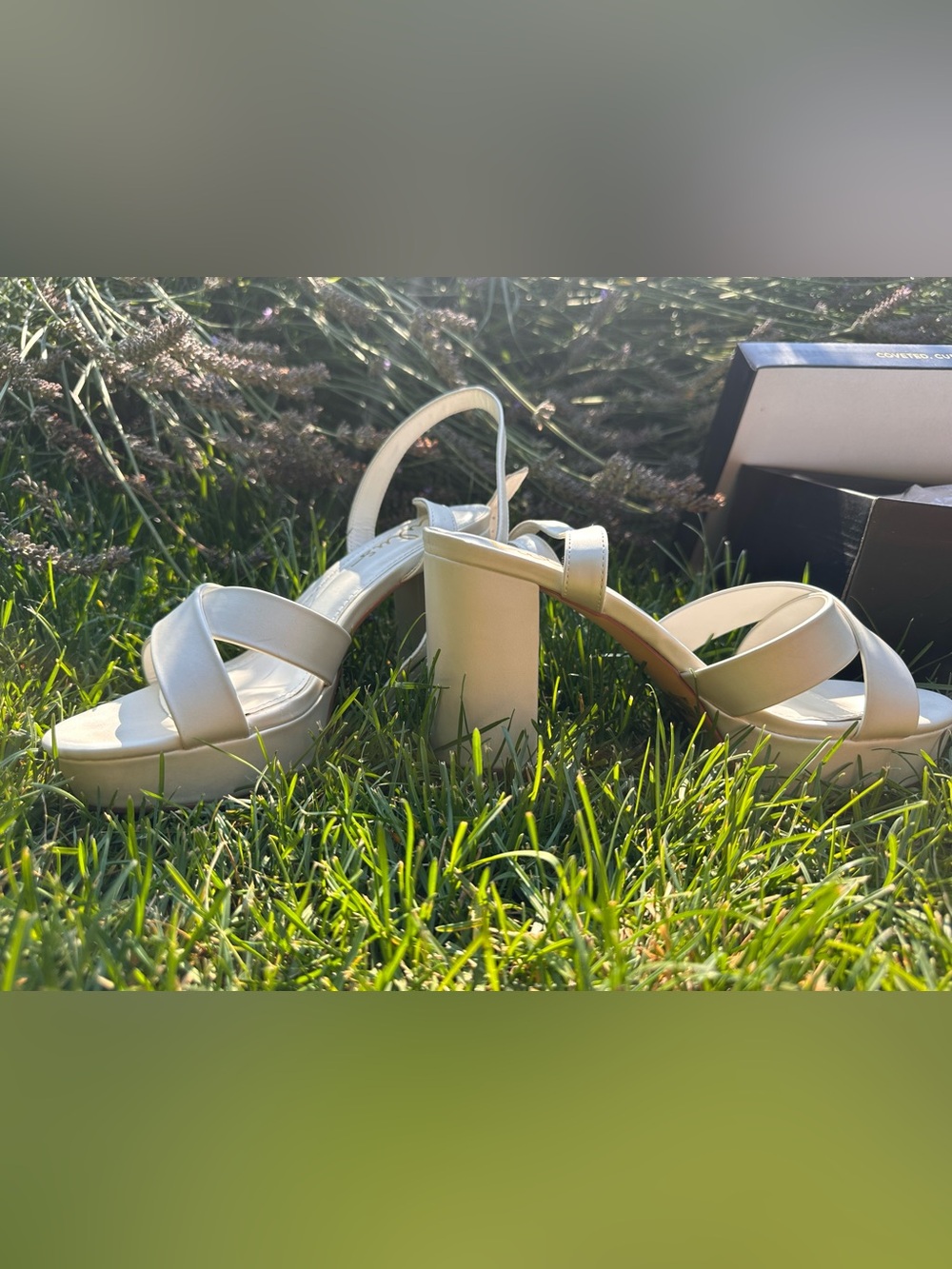 Lulus Selah Ivory Ankle Strap Heels